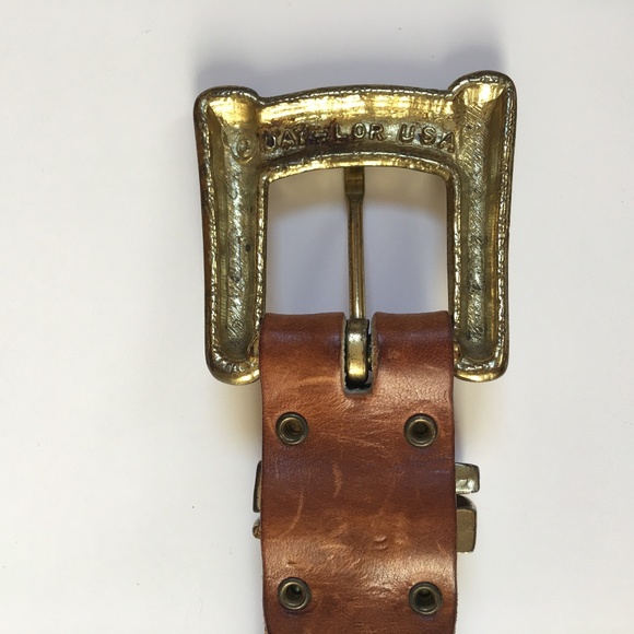 Vintage Boho Day-Lor Gold Metal Studded Belt M - Picture 3 of 6